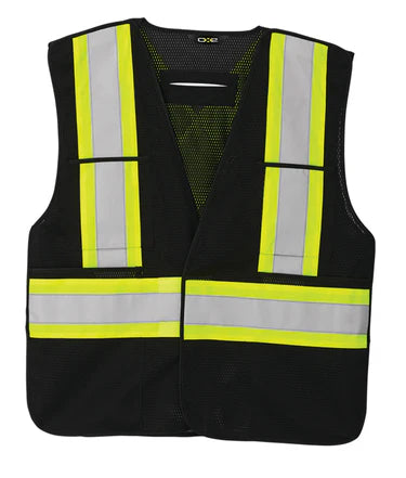 L01160 - Guardian - 5 Point High Visibility Mesh Detachable Vest - Double Size CX2