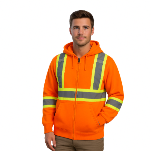 L01380 - Infinity - CX2 High Visibility Fleece Full Zip Sweater with Detachable Hood
